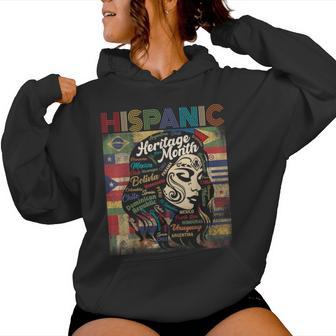 National Hispanic Heritage Month Mexican Pride Flag Womens Women Hoodie - Thegiftio UK