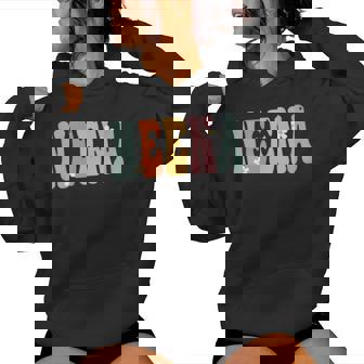 Neena Retro Groovy Print Mom Cute Mother's Day Grandma Women Hoodie - Monsterry