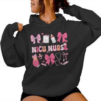 Nicu Nurse Coquette Bow Nurse Day Nurse Week 2025 Women Hoodie - Thegiftio UK