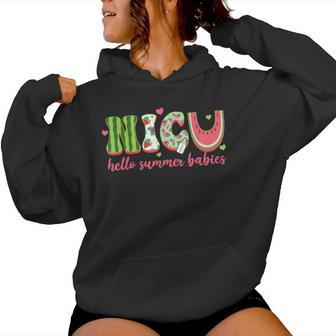 Nicu Nurse Summer Watermelon Nursing Girls Scrub Women Hoodie - Thegiftio UK