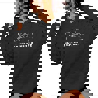 No Beer No Life ビールなき人生なし！心拍で表現されたビール愛好家へのギフト レディースパーカー - Kawaiitshirt