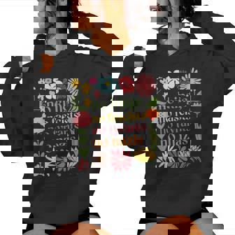 No Kings In America No Fascists Resist Trump Boho Floral Women Hoodie - Monsterry