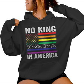 No Kings In America We The People Political Lgbtq Women Hoodie - Thegiftio UK