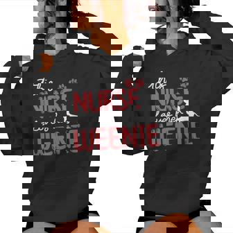 Nurse Loves Weenie Dog Pet Lovers For Mom Nurse Women Hoodie - Monsterry
