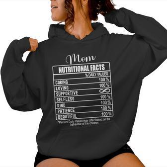 Nutrition Facts Mom Nutritional Facts Women Hoodie - Thegiftio UK