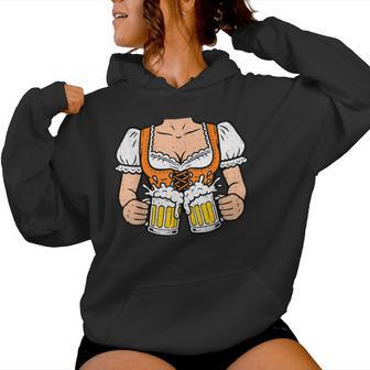 Oktoberfest Barmaid Dirndl Beer Bavarian Party Women Hoodie - Thegiftio UK