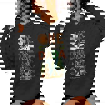 One Happy Dada Camper First Birthday Camping Bear Mother Women Hoodie - Thegiftio