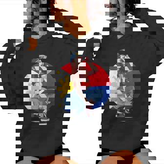 Pinay Girl フィリピン 強い フィリピン国旗 フィリピンプライド レディースパーカー - Kawaiitshirt