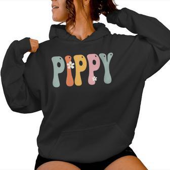 Pippy Retro Groovy Print Mom Cute Mother's Day Grandma Women Hoodie - Thegiftio UK