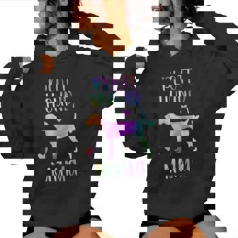 Plott Hound Mama Plott Hound Mom Rainbow Watercolor Women Hoodie - Monsterry