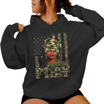 Pray On It Pray Over It Black Woman Loc'd Christian Women Women Hoodie - Thegiftio UK