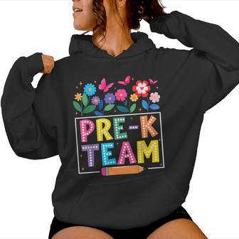 Pre-K Team Flower Back To School Teacher Boy Girl Women Hoodie - Thegiftio UK