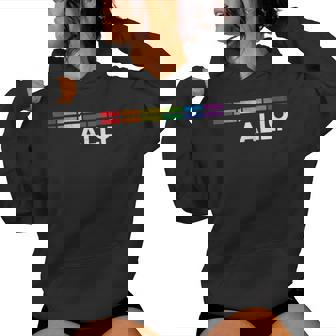 Proud Ally Bars Equality Lgbtq Rainbow Flag Gay Pride Ally レディースパーカー - Kawaiitshirt