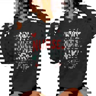 Proud Nurse Mom Family Mother's Day Nursing Moms Retro Women Hoodie - Monsterry