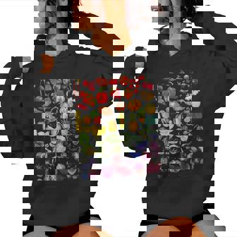 Rainbow Fruit And Vegetable Vegans Gardeners Vegetarian Day Women Hoodie - Thegiftio