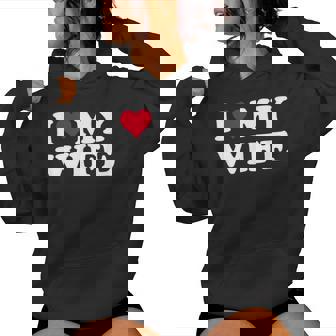 Red Heart I Love My Wife レディースパーカー - Kawaiitshirt