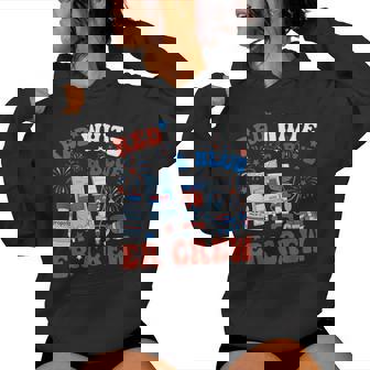 Red White & Blue Er Crew Nurse Emergency 4Th Of July Women Hoodie - Thegiftio UK