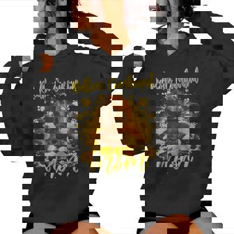 Redbone Coonhound Dog Mom With Sunflower Dog Paws Mothers Women Hoodie - Monsterry