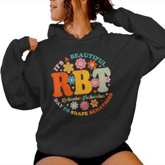 Registered Behavior Technician Vintage Rbt Behavior Flower Women Hoodie - Thegiftio UK