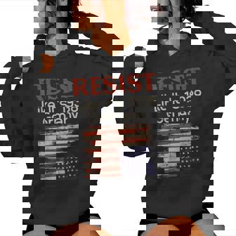 Resist Like 1938 Germany Us Flag Protest Equality Women Women Hoodie - Thegiftio UK