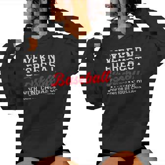 Retro Baseball Mom Mother's Day Weekend Forecast Baseball Women Hoodie - Monsterry