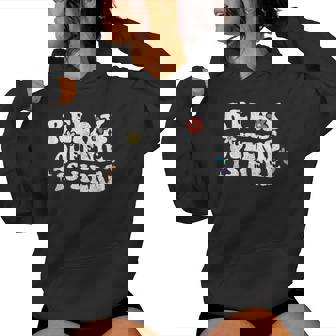 Retro Groovy Relax Queenie Is Here Mother's Day Name Women Hoodie - Monsterry