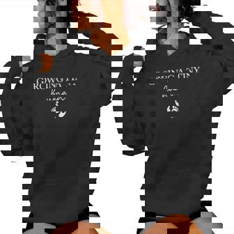 Retro Growing A Tiny Human Pregnancy Mother's Day Women Hoodie - Thegiftio UK