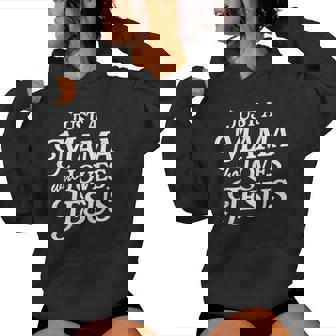 Retro Just A Mama Who Loves Jesus Christian Mother's Day Women Hoodie | Mazezy