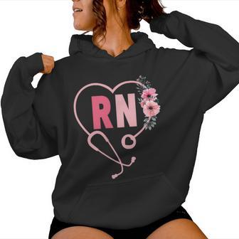 Retro Pocket Rn Nurse Girls Registered Nurse Women Hoodie - Thegiftio UK