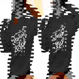 Rockabilly Rebel Pin-Up Girl In Dress Graphic レディースパーカー - Kawaiitshirt