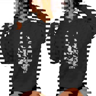 Rocker Rockhand T Heavy Metal Handyhülle Metal Cuello Sudadera con capucha para mujer - Regaloses