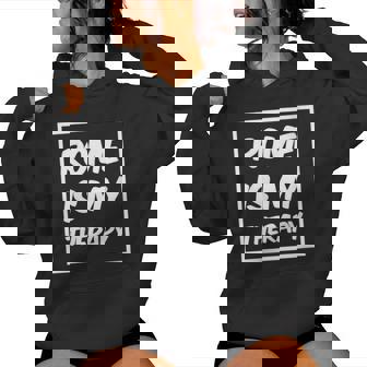 Roma Citas De Amor Roma Es Mi Terapia Amor Roma Cuello Sudadera con capucha para mujer - Regaloses