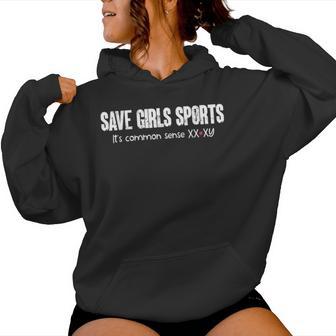 Save Girls Sports Its Common Xx Different To Xy Sense Women Hoodie - Thegiftio UK