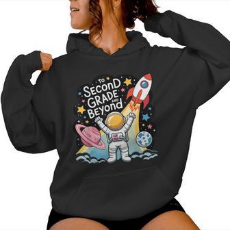 Second Grade And Beyond Space 2Nd Grade First Day Of School Women Hoodie - Thegiftio UK