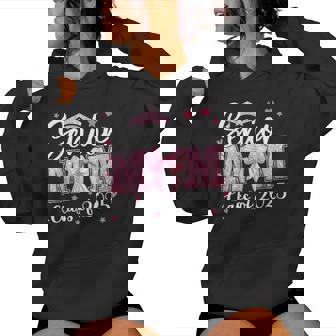 Senior Mom 2025 Graduation Class Of 2025 Coquette Bow Women Women Hoodie - Thegiftio UK