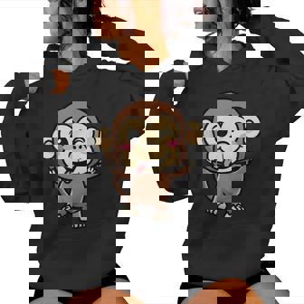 Singe Émoticône Animal Africain Pour Filles Garçons Et Enfants Sweat à capuche femme - Cadeauxyz