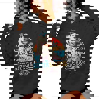 Sister Saurus Dinosaur Family Matching Mother's Day Women Hoodie - Thegiftio