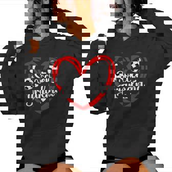 Soccer Grandma Heart Grandma Of A Soccer Player Grandmother Women Hoodie - Thegiftio