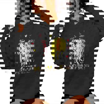 Softball Baseball Mawmaw Ball Mawmaw Heart Women Hoodie - Monsterry
