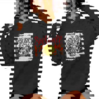Softball Mom Tiger Print Mother's Day Lovers Girl Women Hoodie - Monsterry
