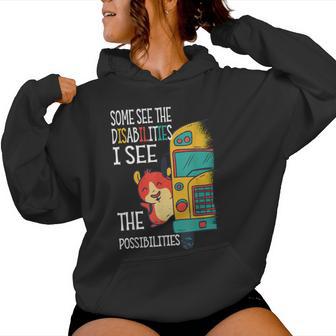 Sped Teacher Algunosen Las Discapacidades Sudadera con capucha para mujer - Regaloses