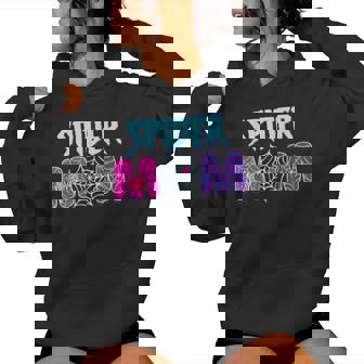 Spider Mom Groovy Mama Matching Family Women Hoodie - Monsterry