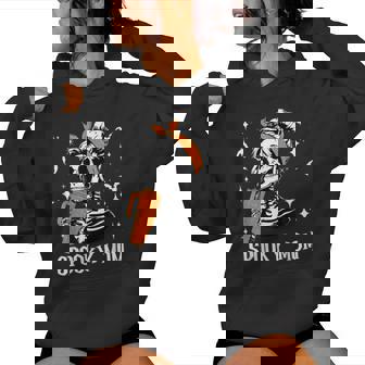 Spooky Mom Groovy Vintage Halloween Spooky Mama Mother Women Hoodie - Monsterry