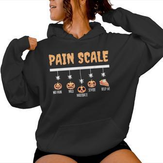 Spooky Pumpkin Pain Scale Trauma Nurse Triage Halloween Fall Women Hoodie - Thegiftio UK