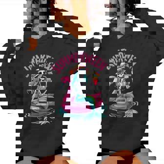 Summerween Mermaid Skeleton Beach Flamingo Halloween Girl Women Hoodie - Thegiftio