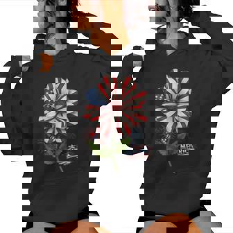 Sunflower American Flag 4Th Of July MenUsa Merica Women Hoodie - Thegiftio UK