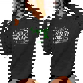 Support Squad Sunflower Hair Mental Health Awareness Women Hoodie - Monsterry