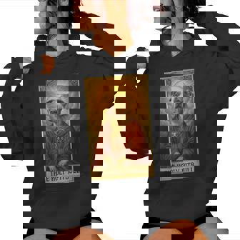 Tarjeta De Tarot Pitbull Cuello Sudadera con capucha para mujer - Regaloses