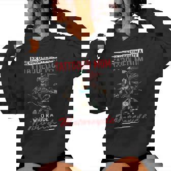 Tattooed Mom Motorcycle Rider Biker Women Hoodie - Monsterry