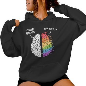 Tdah Neurodivergente Asd Aspergers Autismo Neurodiversidad Cuello Sudadera con capucha para mujer - Regaloses
